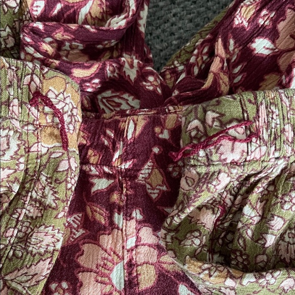 FP Movement by Free People Bali Sultry Boho Flare Pants Floral/Rust - Size Small - Picture 5 of 6